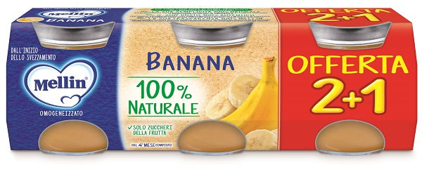 Mellin Omogeneizzato alla Banana 3 pezzi da 100 g