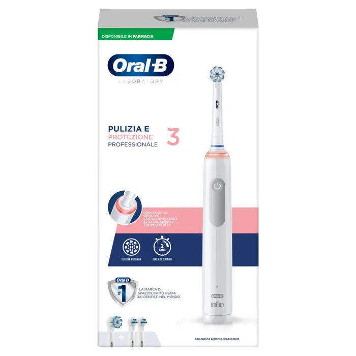 Oral-B Pro 3 Pulizia E Protezione Professionale Spazzolino Elettrico + 2 Refill