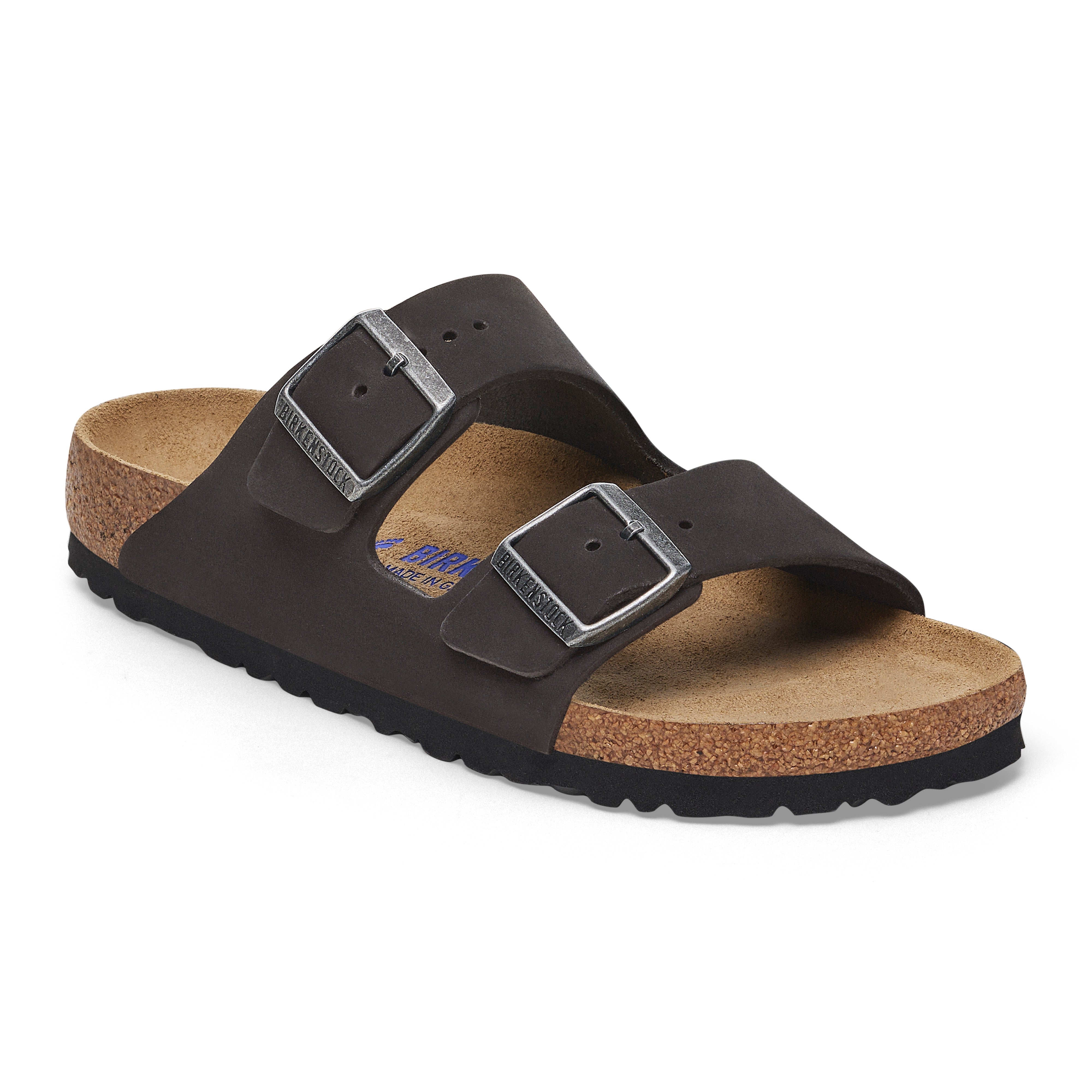 Birkenstock Arizona SFB Plantare Morbido Black Nubuck Leather N.40 - Narrow Fit ( Calzata Stretta) - Birkenstock Arizona SFB Plantare Morbido Black Nubuck Leather N.40 - Narrow Fit ( Calzata Stretta)