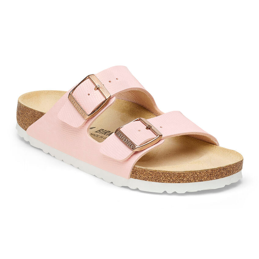 Birkenstock Arizona Shiny Lizard Rose Birko Flor Embossed N.35 - Birkenstock Arizona Shiny Lizard Rose Birko Flor Embossed N.35