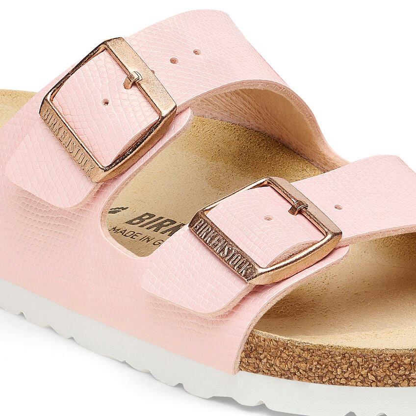 Birkenstock Arizona Shiny Lizard Rose Birko Flor Embossed N.35 - Birkenstock Arizona Shiny Lizard Rose Birko Flor Embossed N.35