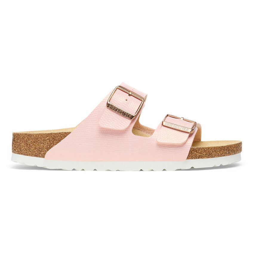 Birkenstock Arizona Shiny Lizard Rose Birko Flor Embossed N.35 - Birkenstock Arizona Shiny Lizard Rose Birko Flor Embossed N.35