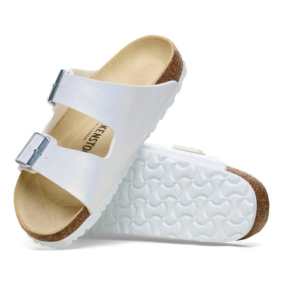 Birkenstock Arizona Shiny Lizard White Birko Flor Embossed N. 41