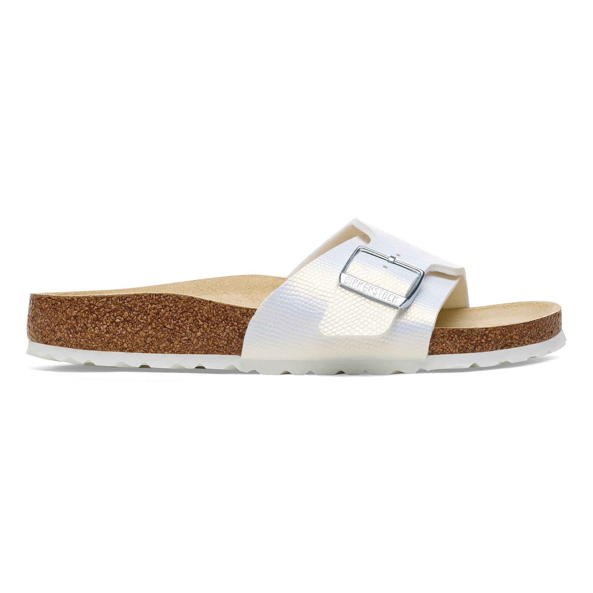 Birkenstock Catalina Shiny Lizard White Birko Flor N. 41 - Birkenstock Catalina Shiny Lizard White Birko Flor N. 41