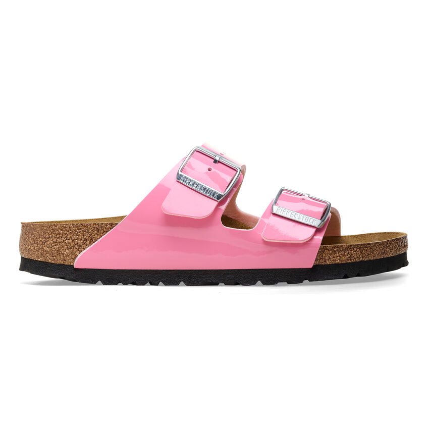 Birkenstock Arizona Patent Candy Pink/Black Birko flor patent N. 36 - Birkenstock Arizona Patent Candy Pink/Black Birko flor patent N. 36