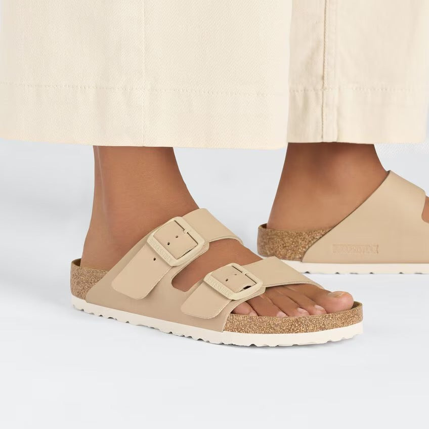 Birkenstock Arizona Birko-Flor - New Beige - N.40 - Narrow Fit ( Calzata Stretta) - Birkenstock Arizona Birko-Flor - New Beige - N.40 - Narrow Fit ( Calzata Stretta)