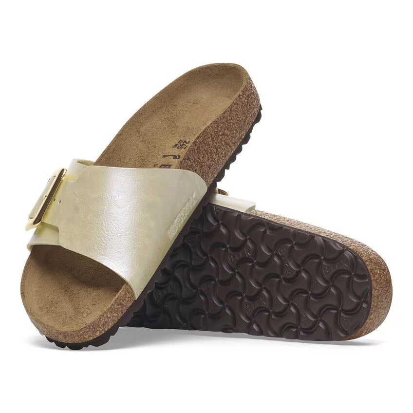 Birkenstock Catalina Cushion Buckle Birko-Flor - Graceful Pearl White - N.36 - Narrow Fit (Calzata Stretta) - Birkenstock Catalina Cushion Buckle Birko-Flor - Graceful Pearl White - N.36 - Narrow Fit (Calzata Stretta)