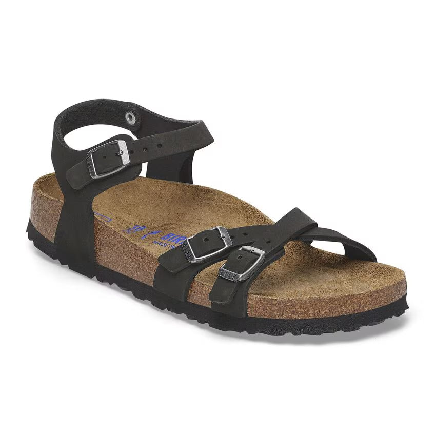 Birkenstock Kumba plantare morbido Pelle Nubuck - Black - N.38 Narrow Fit (Calzata stretta) - Birkenstock Kumba plantare morbido Pelle Nubuck - Black - N.38 Narrow Fit (Calzata stretta)