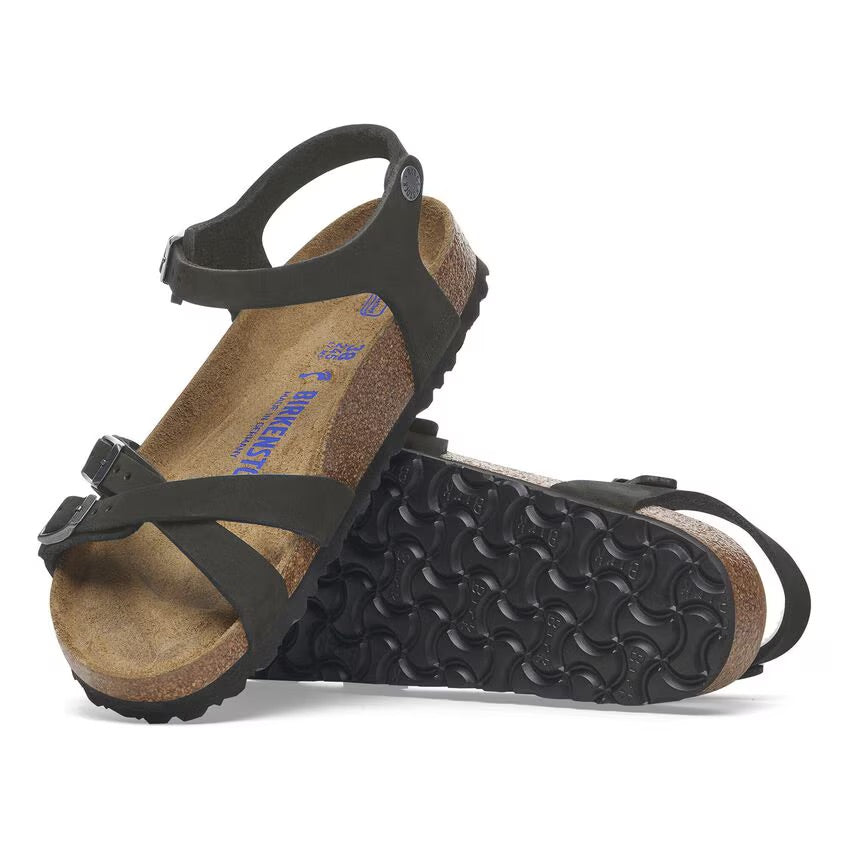 Birkenstock Kumba plantare morbido Pelle Nubuck - Black - N.38 Narrow Fit (Calzata stretta) - Birkenstock Kumba plantare morbido Pelle Nubuck - Black - N.38 Narrow Fit (Calzata stretta)