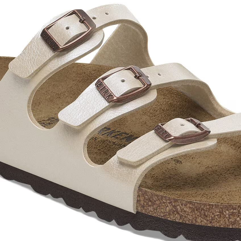 Birkenstock Florida Birko-Flor Graceful Pearl White N.36 Narrow Fit (Calzata stretta) - Birkenstock Florida Birko-Flor Graceful Pearl White N.36 Narrow Fit (Calzata stretta)