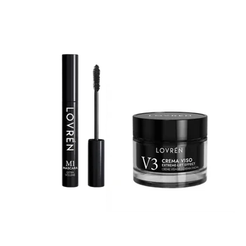 Lovren Mini-Size Box Black M1 Mascara Mini + V3 Crema Viso Mini - Lovren Mini-Size Box Black M1 Mascara Mini + V3 Crema Viso Mini