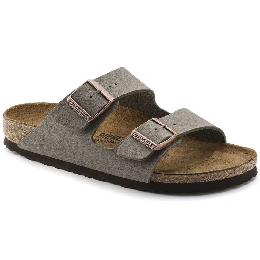 Birkenstock Arizona Birko-Flor Nubuck - Stone  N. 41 - Calzata Narrow Fit ( stretta) - Birkenstock Arizona Birko-Flor Nubuck - Stone  N. 41 - Calzata Narrow Fit ( stretta)