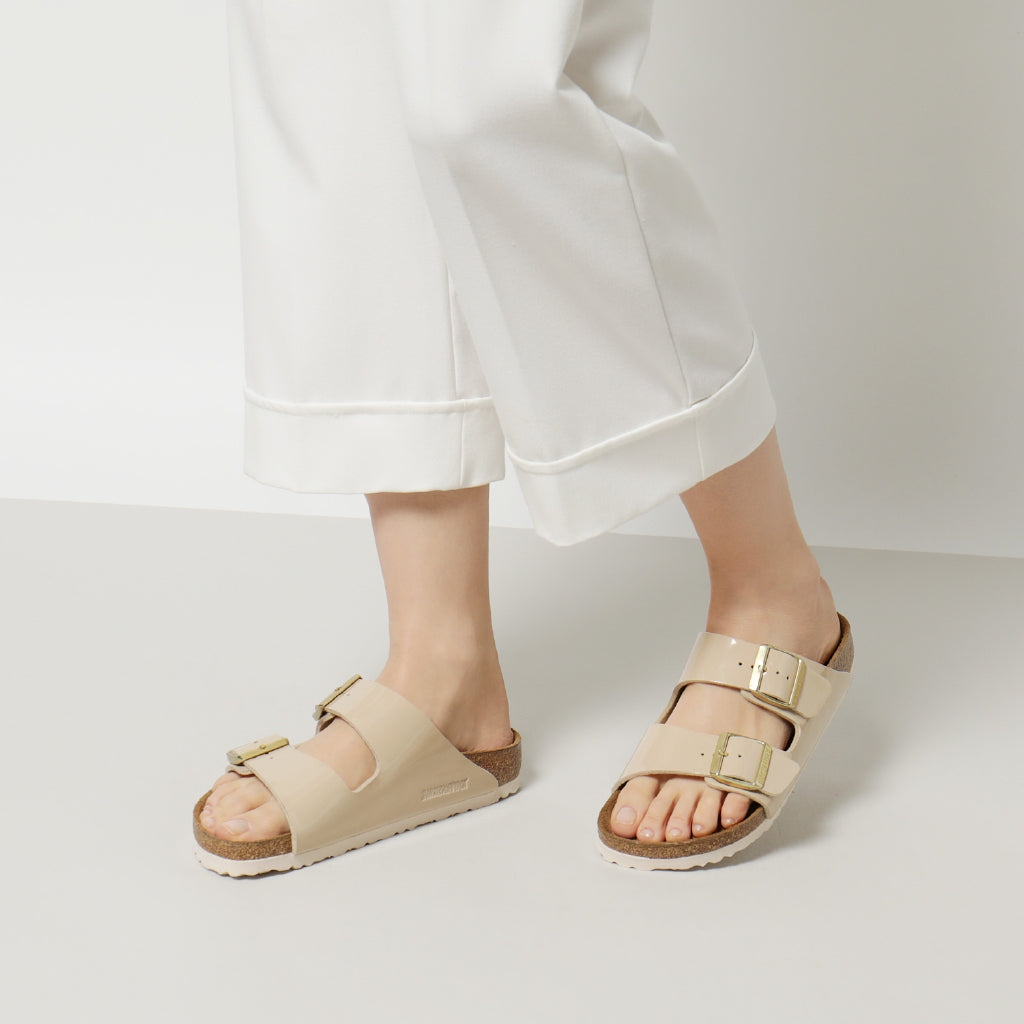 Birkenstock Arizona Sand Birko Flor Patent N.41 Narrow Fit ( Calzata Stretta) - Birkenstock Arizona Sand Birko Flor Patent N.41 Narrow Fit ( Calzata Stretta)