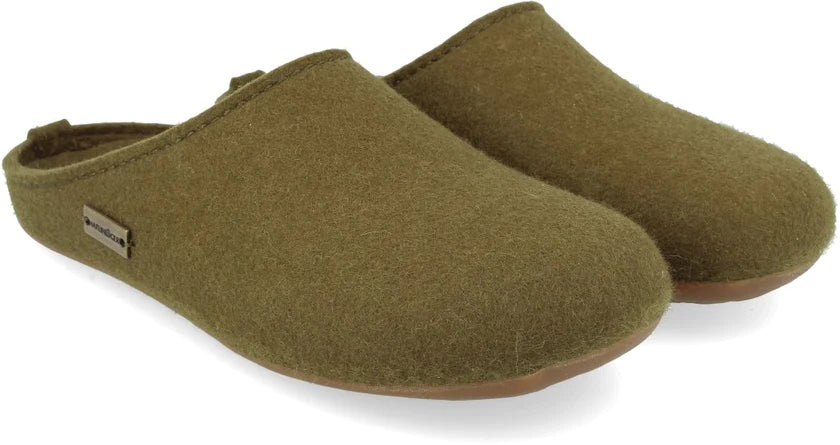 Haflinger Letter Olivgrun Wollfilz Clogs 39 - Haflinger Letter Olivgrun Wollfilz Clogs 39