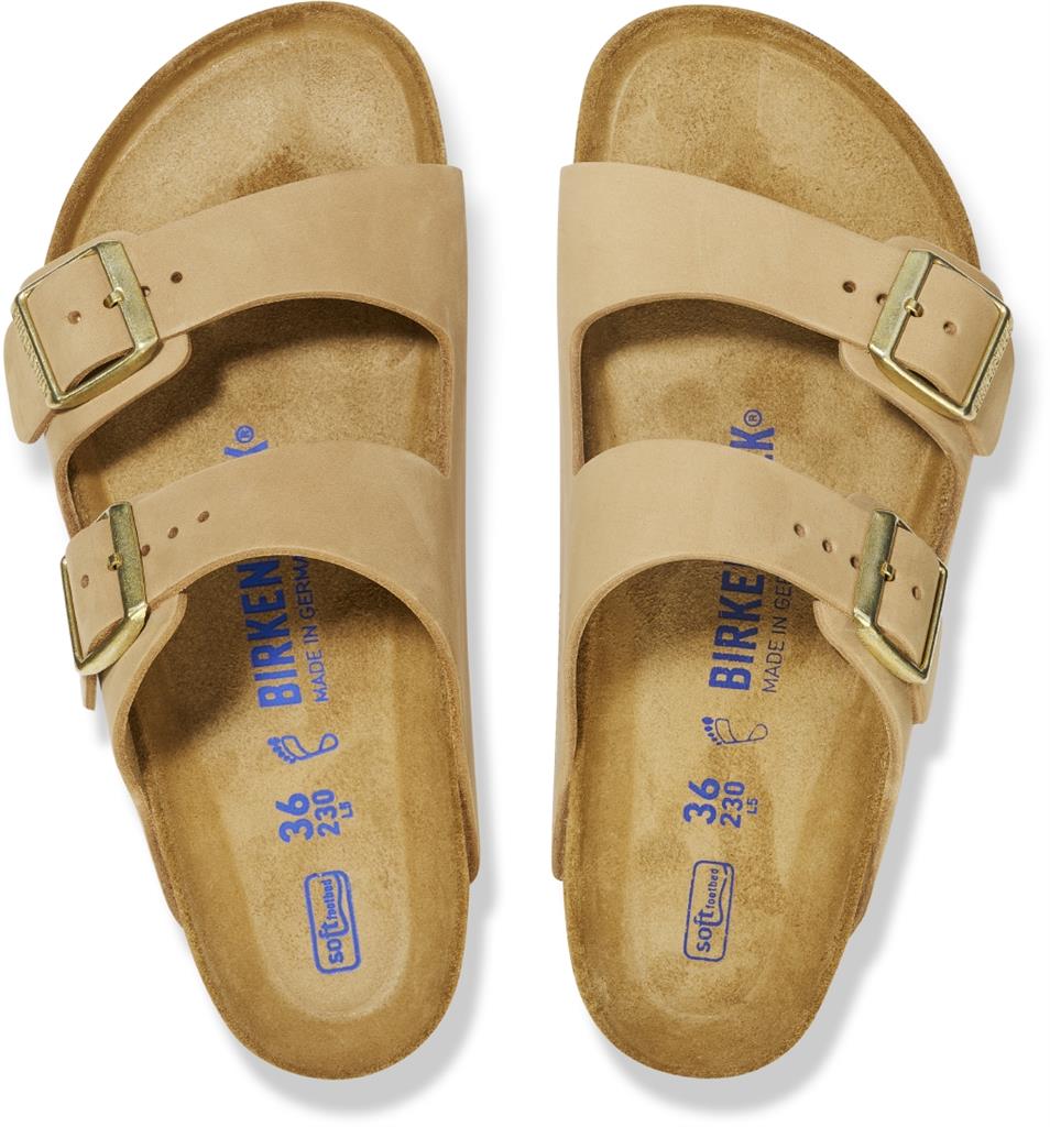 Birkenstock Arizona SFB Plantare Morbido Pelle Nubuck Sandcastle - N.37 - Narrow Fit ( Calzata Stretta) - Birkenstock Arizona SFB Plantare Morbido Pelle Nubuck Sandcastle - N.37 - Narrow Fit ( Calzata Stretta)