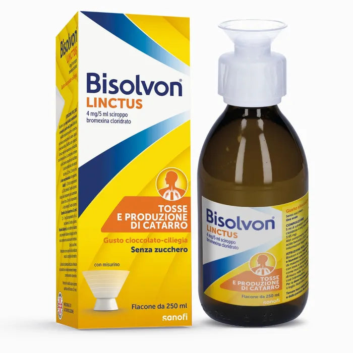 Bisolvon Linctus Sciroppo Mucolitico Per Tosse Grassa 250ml Gusto Cioccolato Ciliegia - Bisolvon Linctus Sciroppo Mucolitico Per Tosse Grassa 250ml Gusto Cioccolato Ciliegia