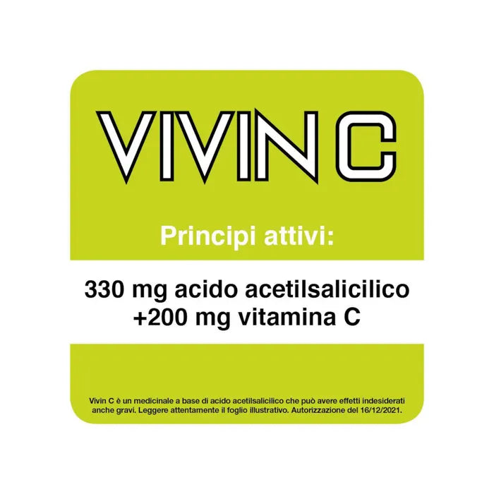 VIVIN C 330 MG / 200 MG COMPRESSE EFFERVESCENTI - VIVIN C 330 MG / 200 MG COMPRESSE EFFERVESCENTI