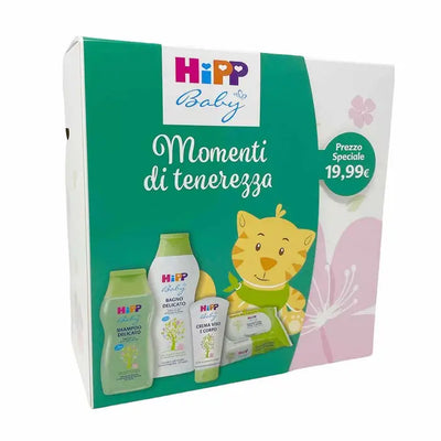 HiPP Cofanetto Shampoo 200ml + Bagno 350ml + Crema 75ml + 20 Salviette