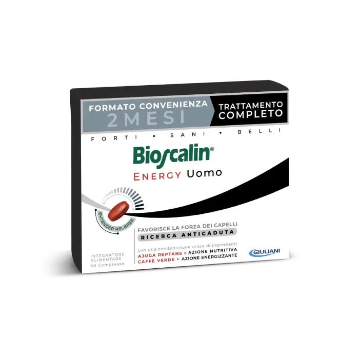 Bioscalin Energy Capelli Uomo 60 Compresse Trattamento 2 mesi - Bioscalin Energy Capelli Uomo 60 Compresse Trattamento 2 mesi