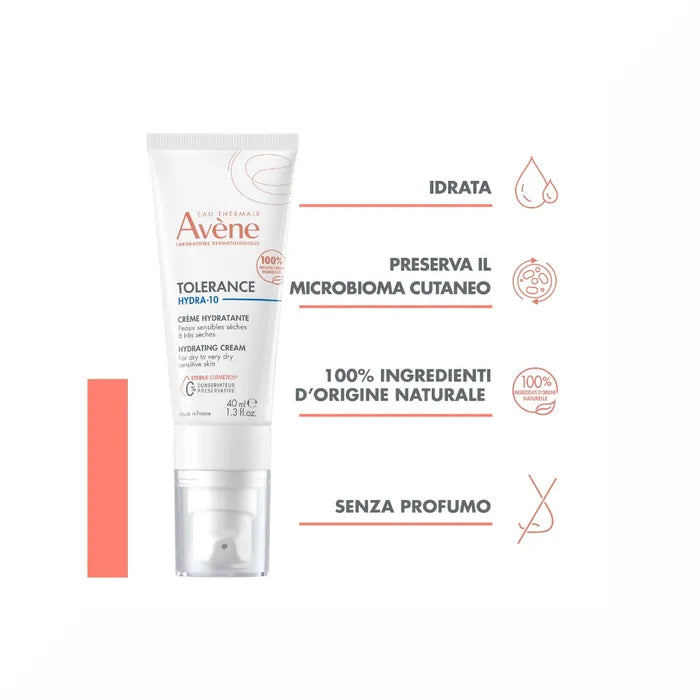 Avene Tolerance Hydra 10 Crema Idratante 40 Ml - Avene Tolerance Hydra 10 Crema Idratante 40 Ml