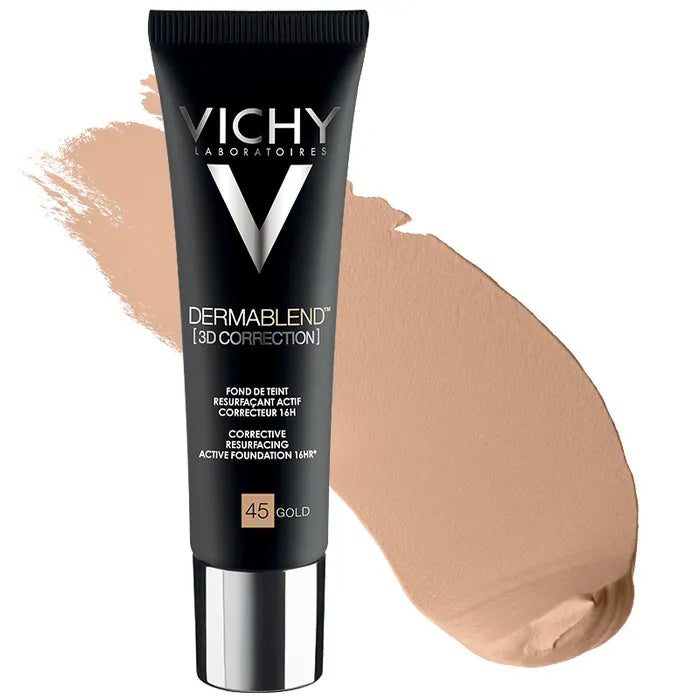 Vichy Dermablend 3D Fondotinta Coprente Per Pelle Grassa Con Imperfezioni Tonalità 45 30ml - Vichy Dermablend 3D Fondotinta Coprente Per Pelle Grassa Con Imperfezioni Tonalità 45 30ml