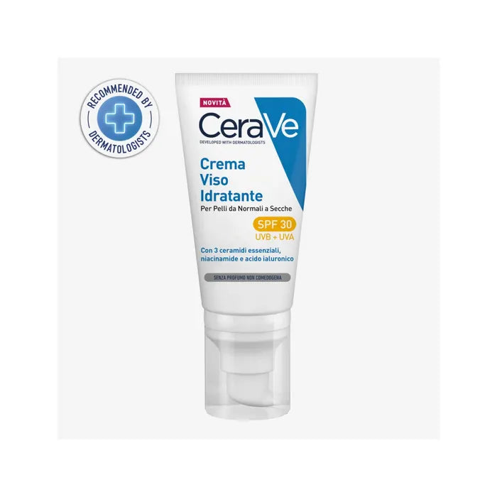 Cerave Crema Viso Idratante SPF30 24 Ore con Acido Ialuronico 52ml - Cerave Crema Viso Idratante SPF30 24 Ore con Acido Ialuronico 52ml