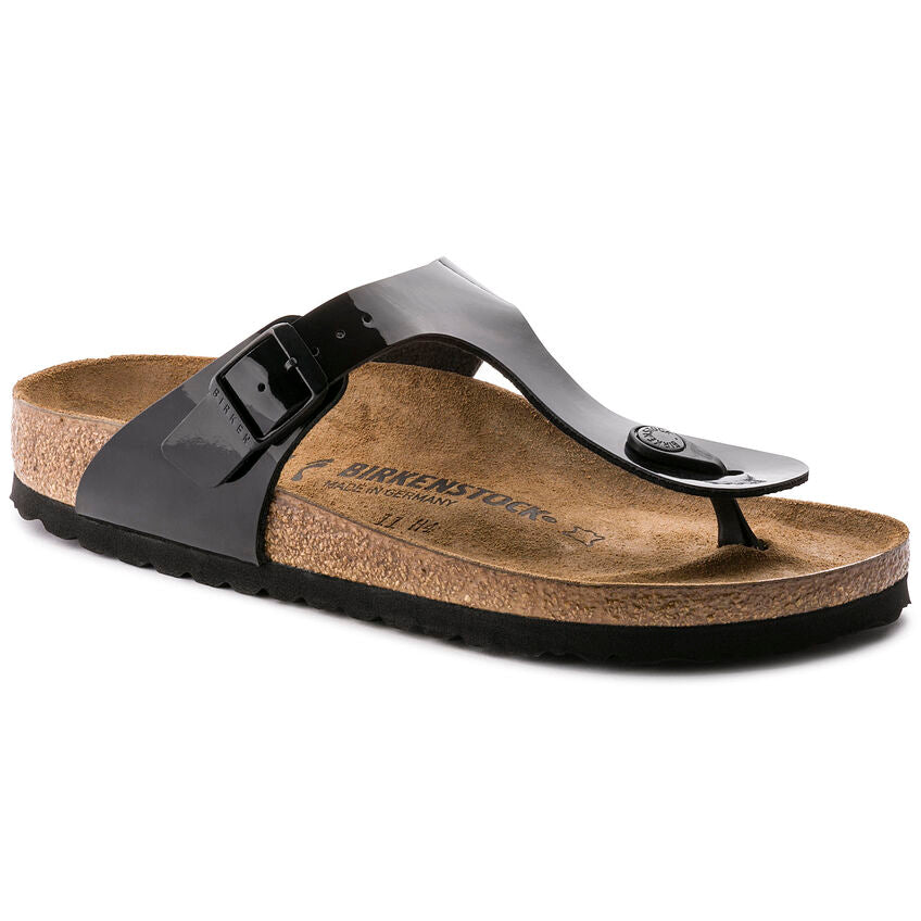 Birkenstock Gizeh Black Birko Flor Patent 36 - Birkenstock Gizeh Black Birko Flor Patent 36