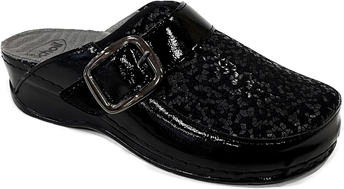 Gemini Buckle Patented Stnthetic+Elasticated Ciabatta Woman Black 36