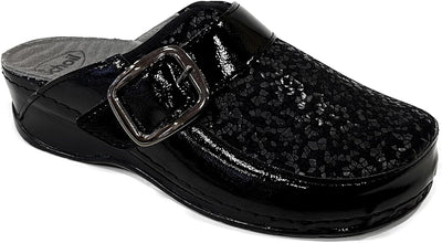 Gemini Buckle Patented Stnthetic+Elasticated Ciabatta Woman Black 37