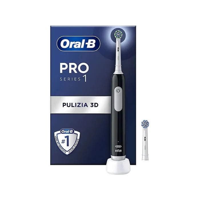 Oral-B Pro Series 1 Spazzolino Elettrico Nero + 1 Testina Di Ricambio - Oral-B Pro Series 1 Spazzolino Elettrico Nero + 1 Testina Di Ricambio