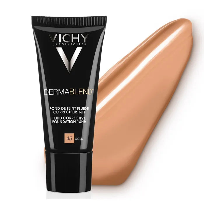 Vichy Dermablend Fondotinta Fluido Coprente Tonalità 45 30ml SPF35 - Vichy Dermablend Fondotinta Fluido Coprente Tonalità 45 30ml SPF35