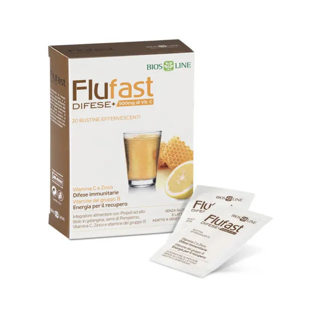 Bios Line Apix Flufast Difese+ 20 Bustine Effervescenti - Bios Line Apix Flufast Difese+ 20 Bustine Effervescenti