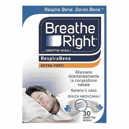 Cerotti Nasali Breathe Right Extra Forte 30 Pezzi - Cerotti Nasali Breathe Right Extra Forte 30 Pezzi