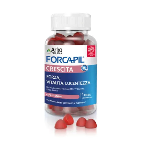 Arkopharma Forcapil Crescita Integratore Capelli e Unghie 60 Gommose - Arkopharma Forcapil Crescita Integratore Capelli e Unghie 60 Gommose