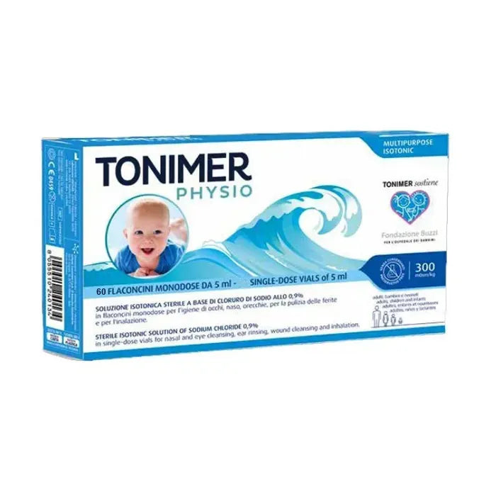 Tonimer Physio Monodose 60 Soluzione Nasale 60 Flaconcini 5Ml - Tonimer Physio Monodose 60 Soluzione Nasale 60 Flaconcini 5Ml