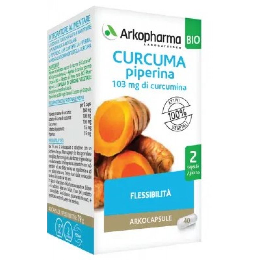 Arkocapsule Curcuma + Piperina Bio 40 Capsule - Arkocapsule Curcuma + Piperina Bio 40 Capsule