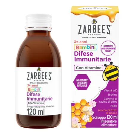 Zarbee's Difese Immunitarie Sciroppo per Bambini Con Vitamina D 120 ml - Zarbee's Difese Immunitarie Sciroppo per Bambini Con Vitamina D 120 ml