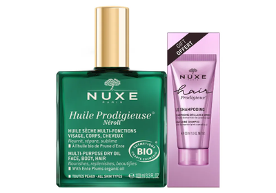 NUXE HUILE PRODIGIEUSE NEROLI 100 ML + HAIR PRODIGIEUX SHAMPOO 30 ML