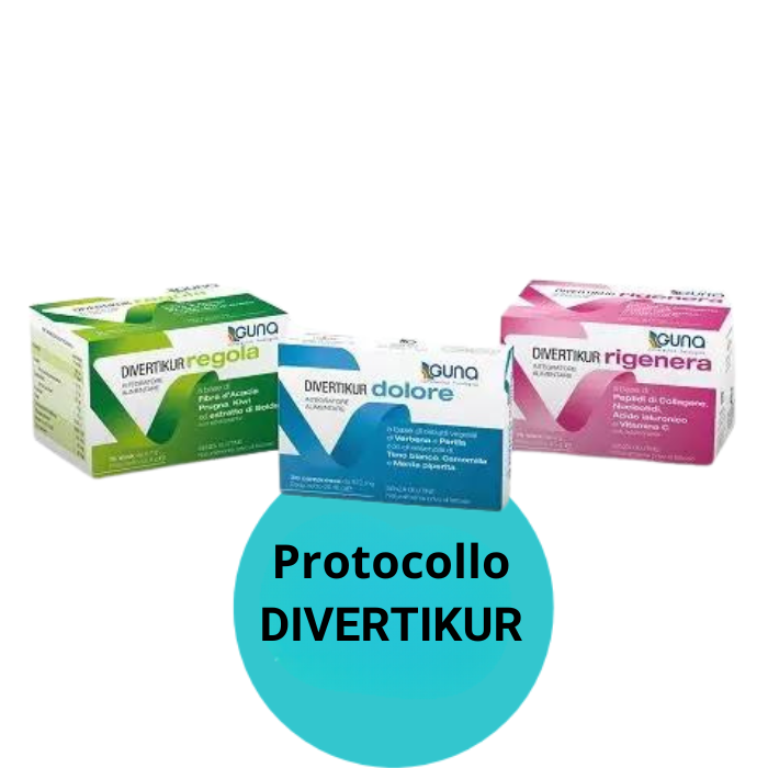 Protocollo DIVERTIKUR - Divertikur Dolore 30cpr + Divertikur Rigenera 15 stick + Divertikur Regola 15 stick - Protocollo DIVERTIKUR - Divertikur Dolore 30cpr + Divertikur Rigenera 15 stick + Divertikur Regola 15 stick