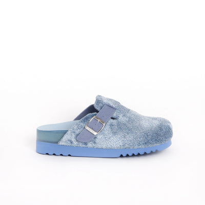 Poppy Microfibre Ciabatta Woman Light Blue N. 40