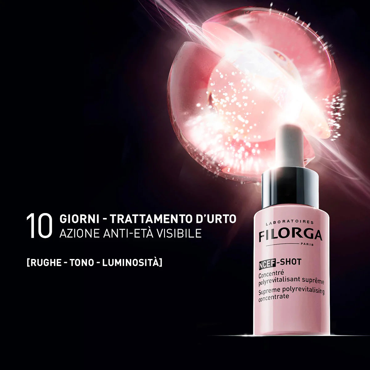 Filorga NCEF Shot Siero Concentrato Rivitalizzante Supremo Rughe, Tono, Luminosità 15ml - Filorga NCEF Shot Siero Concentrato Rivitalizzante Supremo Rughe, Tono, Luminosità 15ml