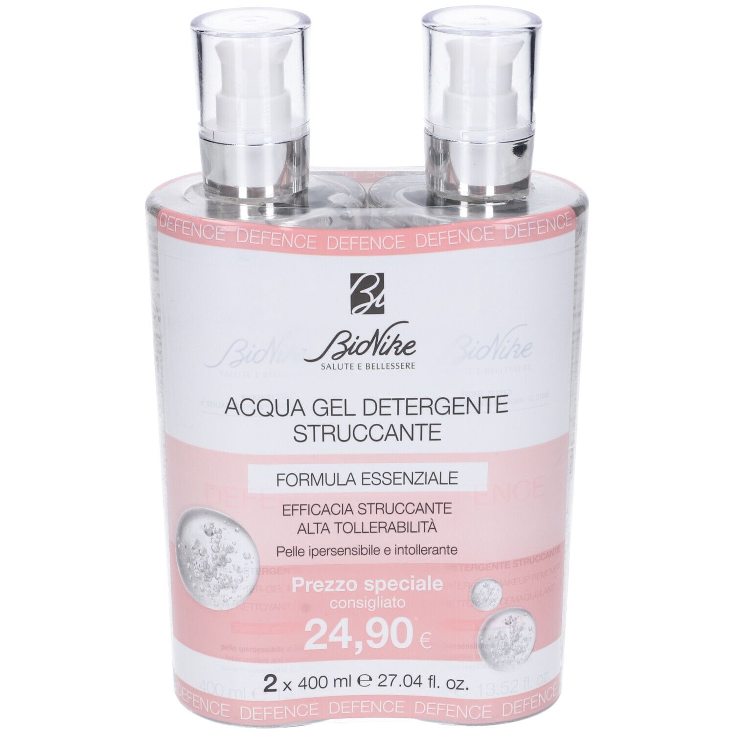 BioNike Acqua Gel Detergente Struccante Bi-pack - BioNike Acqua Gel Detergente Struccante Bi-pack