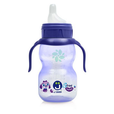 J Bimbi B Free Sippi 2 Viola 350 Ml Tazza Per Bere Con Beccuccio In Silicone