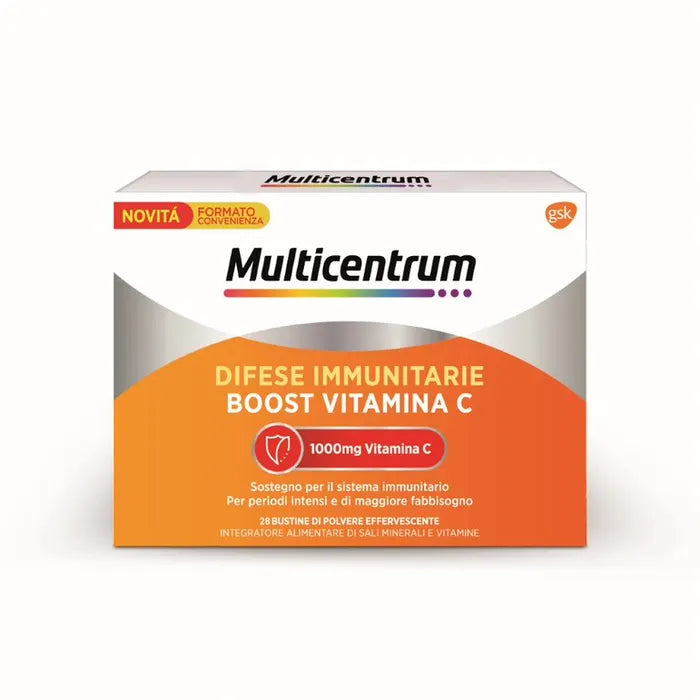 MULTICENTRUM DIFESE IMMUNITARIE BOOST VITAMINA C 28 BUSTINE - MULTICENTRUM DIFESE IMMUNITARIE BOOST VITAMINA C 28 BUSTINE