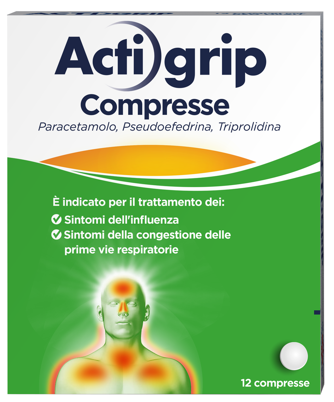 ACTIGRIP 2,5 MG/60 MG/500 MG COMPRESSE