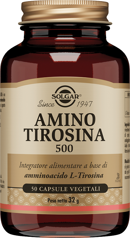 Amino Tirosina 500 50 Capsule Vegetali - Amino Tirosina 500 50 Capsule Vegetali