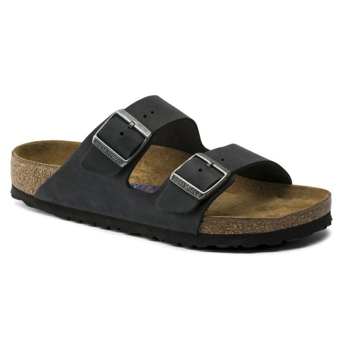 BIRKENSTOCK ARIZONA SFB BLACK OILED LEATHER 35 - BIRKENSTOCK ARIZONA SFB BLACK OILED LEATHER 35