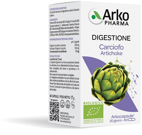 ARKO CAPSULE CARCIOFO BIO 40 CAPSULE - ARKO CAPSULE CARCIOFO BIO 40 CAPSULE