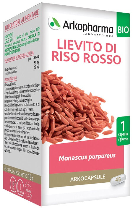 ARKO CAPSULE LIEVITO RISO ROSSO 45 CAPSULE BIO - ARKO CAPSULE LIEVITO RISO ROSSO 45 CAPSULE BIO