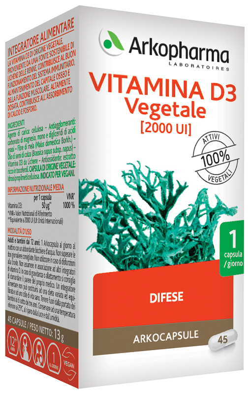 ARKOCPS VITAMINA D3 VEGETALE 45 CAPSULE - ARKOCPS VITAMINA D3 VEGETALE 45 CAPSULE